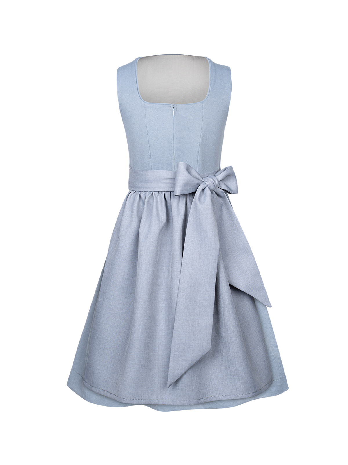 Dirndlbluse langarm hochgeschlossen in Blau