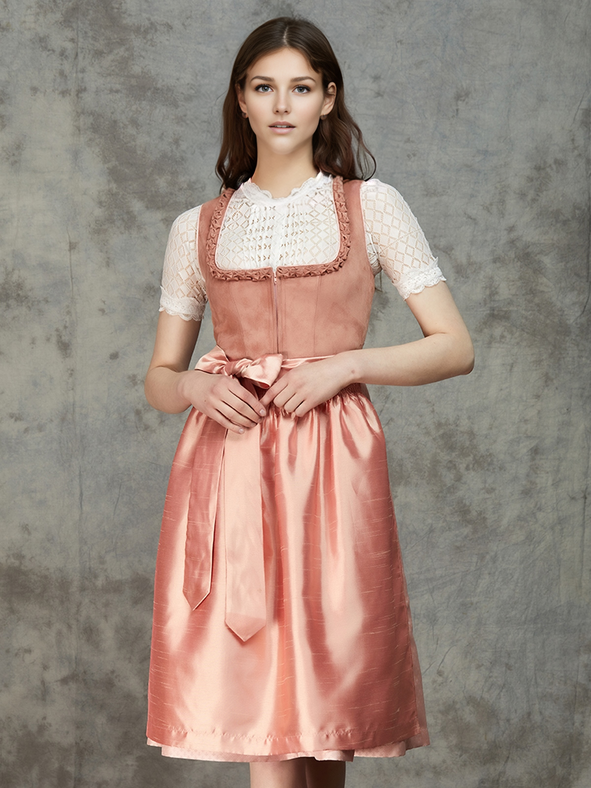 Modernes Dirndl in Rosa