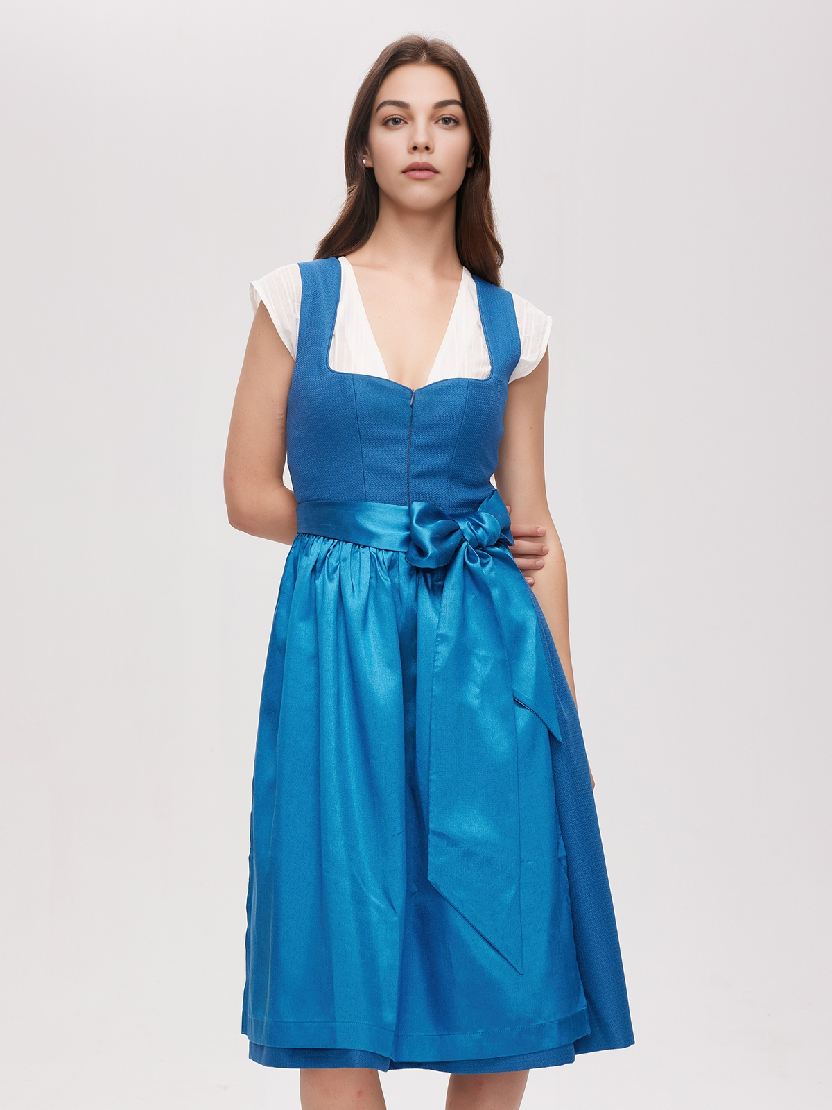 Dirndl Khaki in Blau