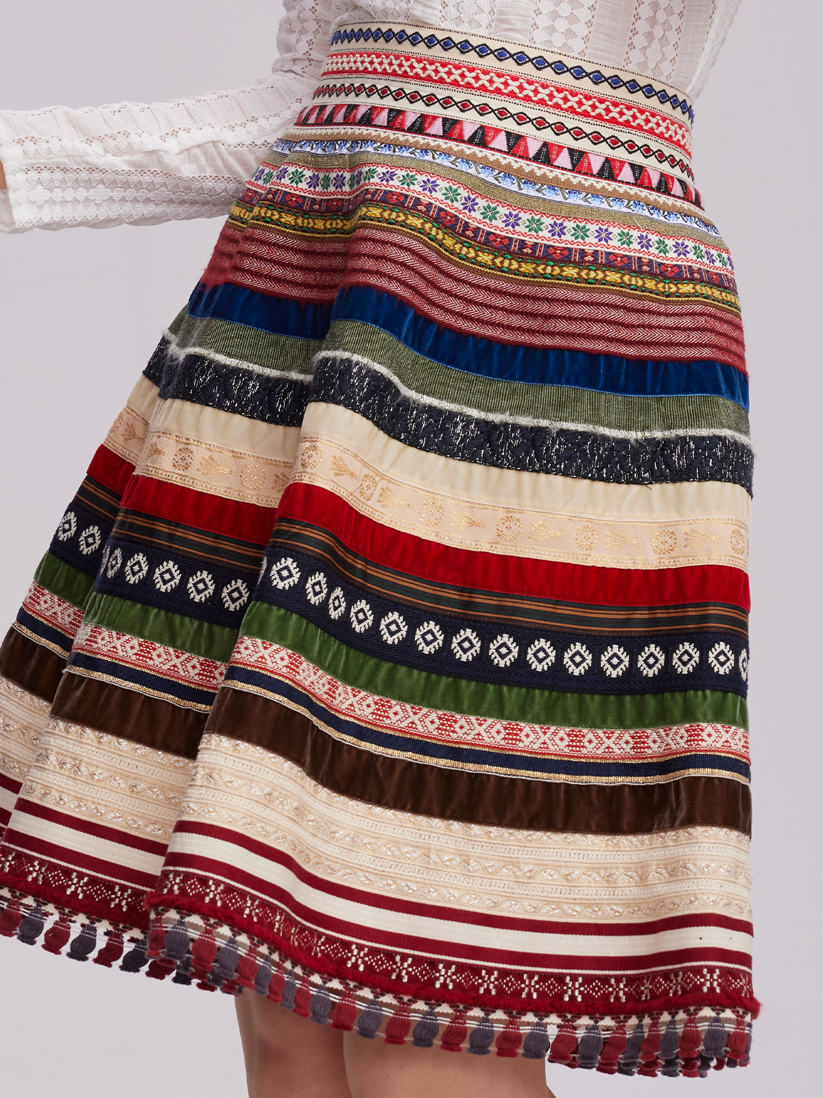 Dirndl Midi Schwarz Rot